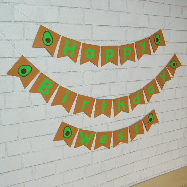 Avocado Birthday Banner