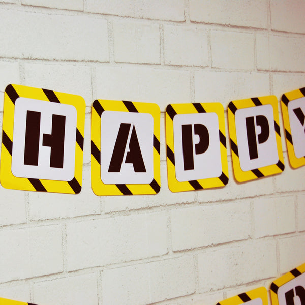 Happy Birthday Construction Banner