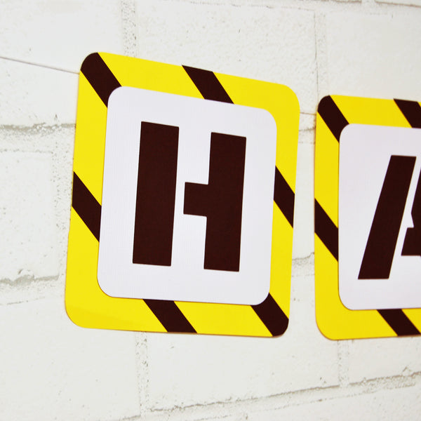 Happy Birthday Construction Banner