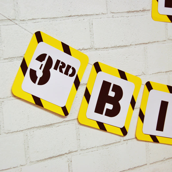 Happy Birthday Construction Banner