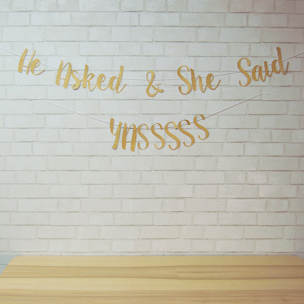 "He Asked & She said Yassss" Banner