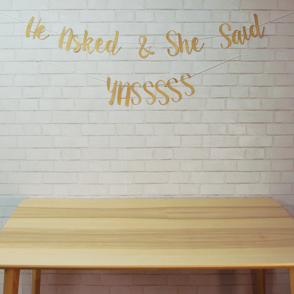 "He Asked & She said Yassss" Banner