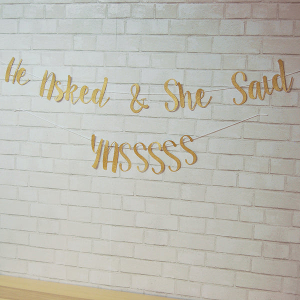 "He Asked & She said Yassss" Banner