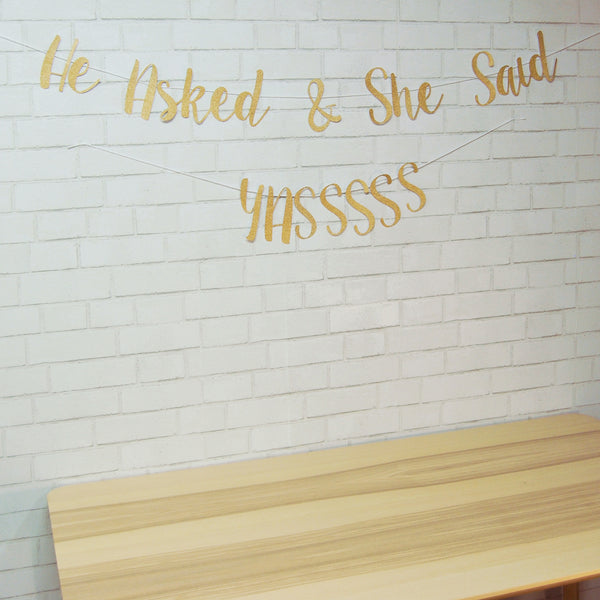 "He Asked & She said Yassss" Banner