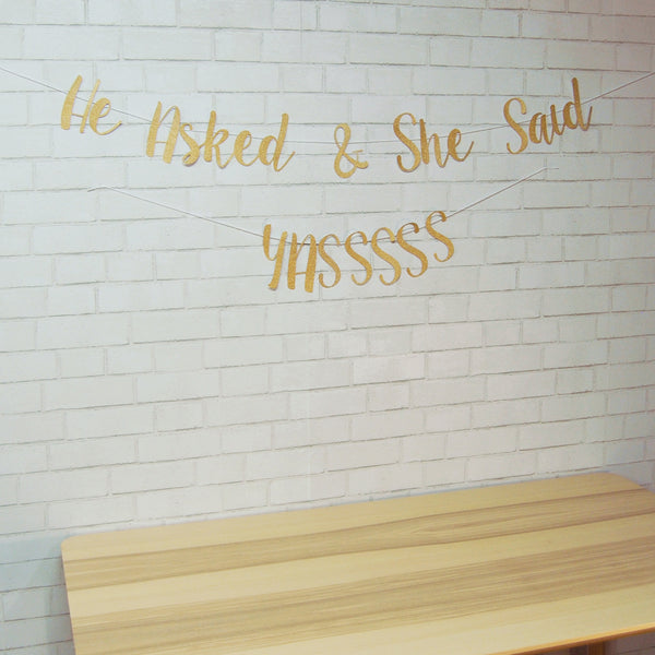 "He Asked & She said Yassss" Banner
