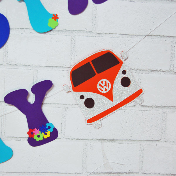 Hippie Birthday Banner