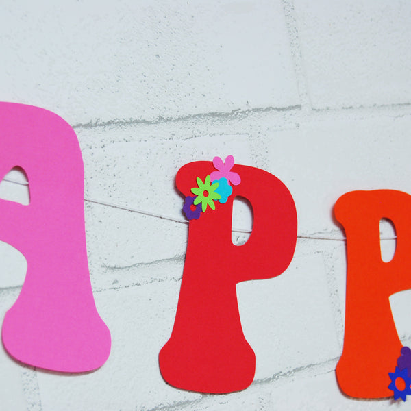 Hippie Birthday Banner