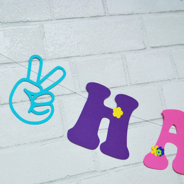 Hippie Birthday Banner