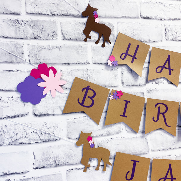 Horse Birthday Banner