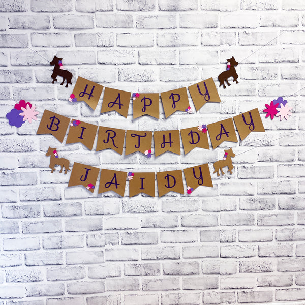 Horse Birthday Banner