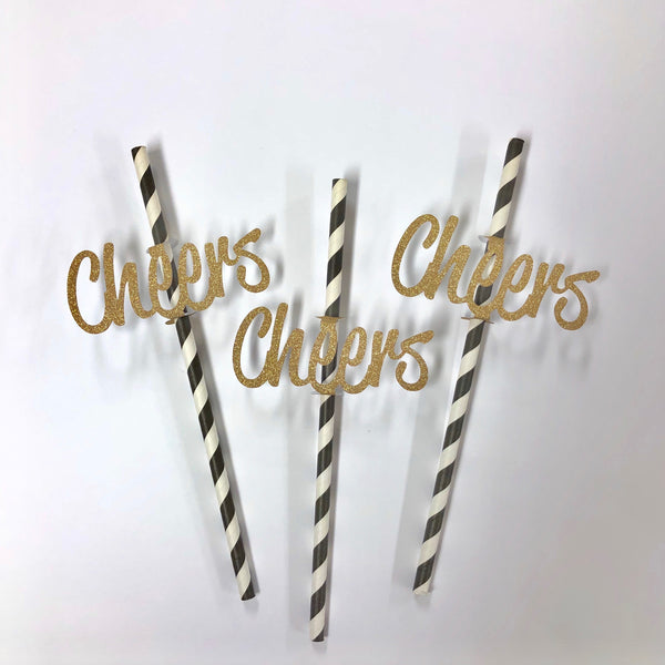 New Year's Eve 2020 "Cheers" Straw Toppers