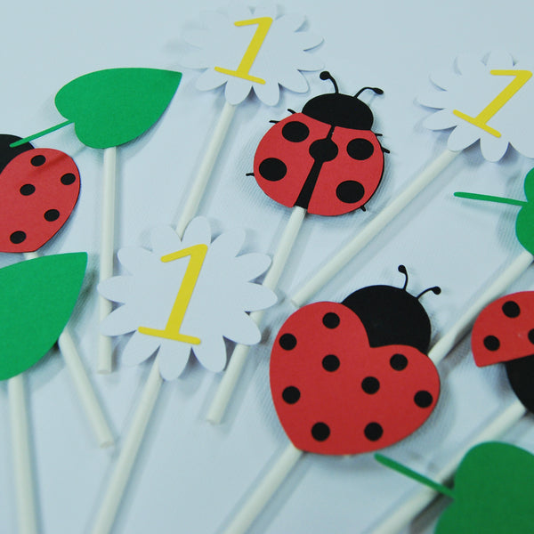 Ladybug Cupcake Toppers