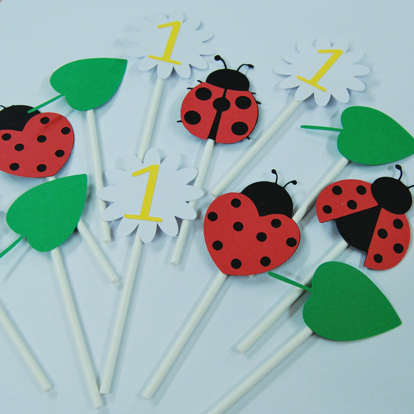 Ladybug Cupcake Toppers