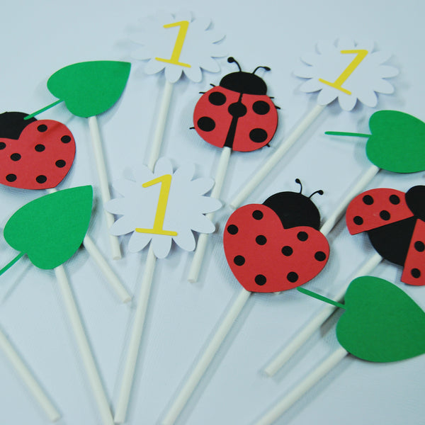 Ladybug Cupcake Toppers