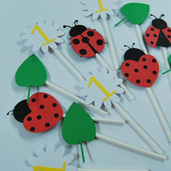 Ladybug Cupcake Toppers