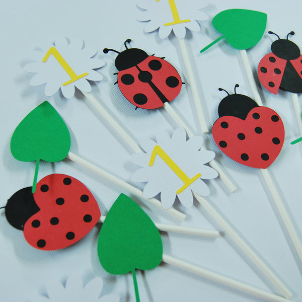 Ladybug Cupcake Toppers
