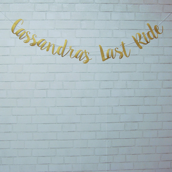 "Last Ride" Derby Themed Bachelorette Party Banner