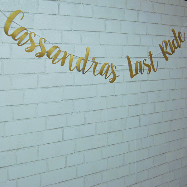 "Last Ride" Derby Themed Bachelorette Party Banner