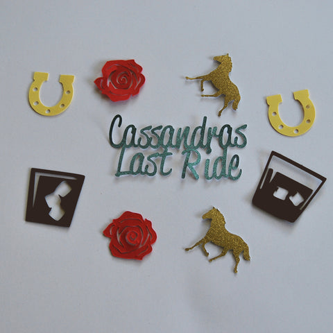 "Last Ride" Derby Themed Bachelorette Confetti