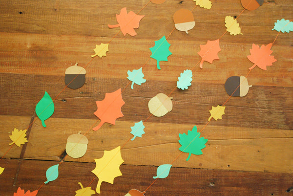 Woodland Leaf and Acorn Garland