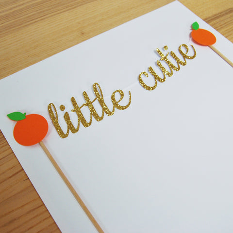 A Little Cutie is on the Way Cake Topper