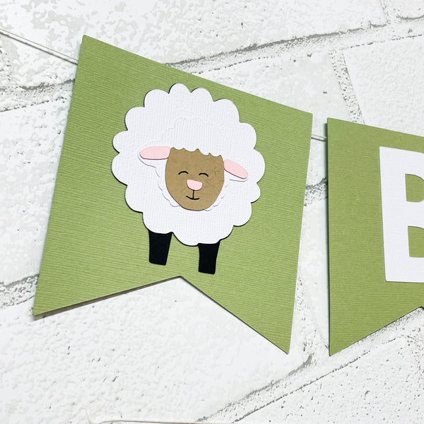 Little Lamb Birthday Banner