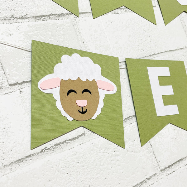 Little Lamb Birthday Banner