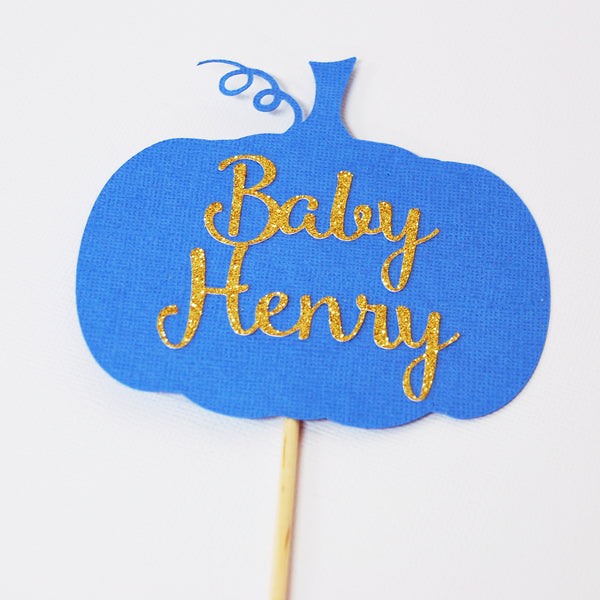 Little Pumpkin Baby Shower Cake Topper