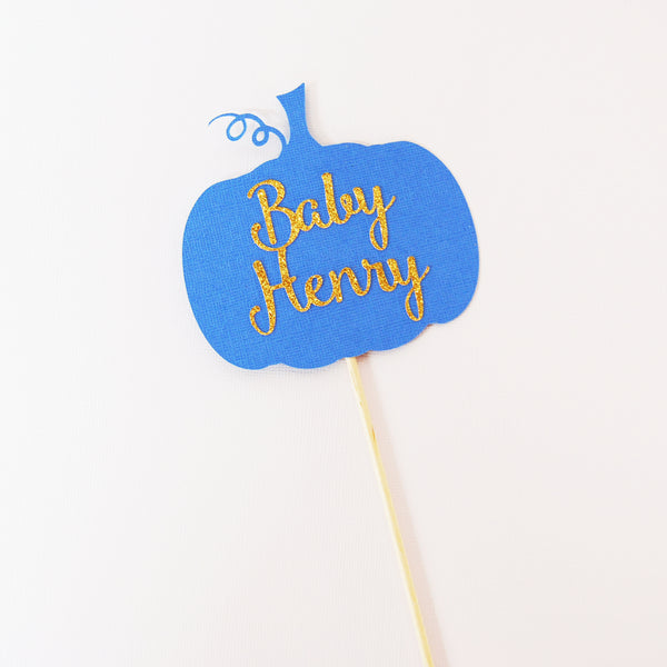 Little Pumpkin Baby Shower Cake Topper