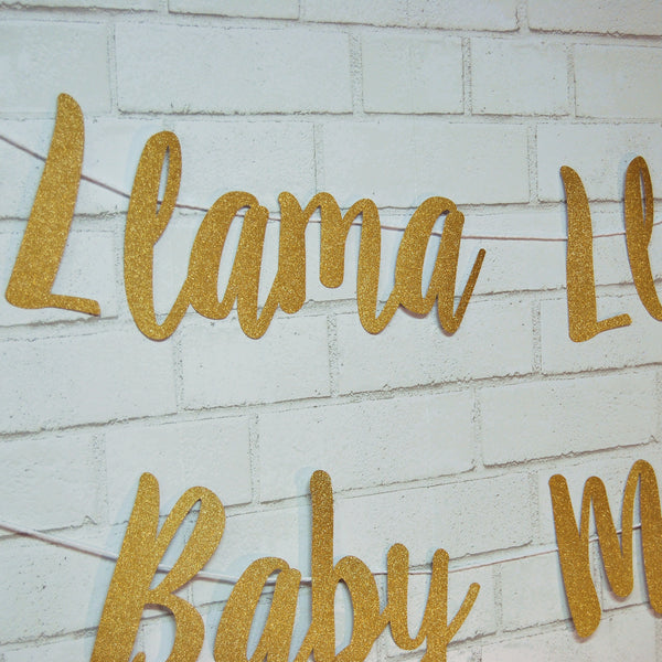 Llama Llama Baby Mama Fiesta Baby Shower Banner