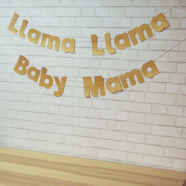 Llama Llama Baby Mama Fiesta Baby Shower Banner