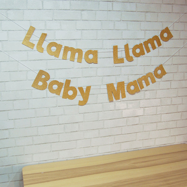 Llama Llama Baby Mama Fiesta Baby Shower Banner