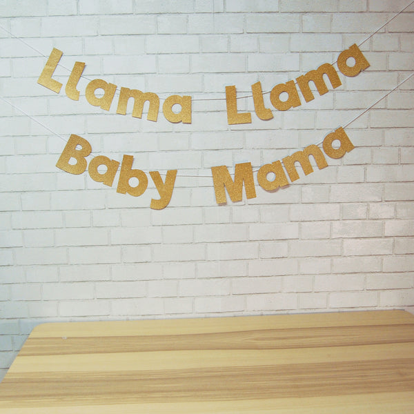 Llama Llama Baby Mama Fiesta Baby Shower Banner