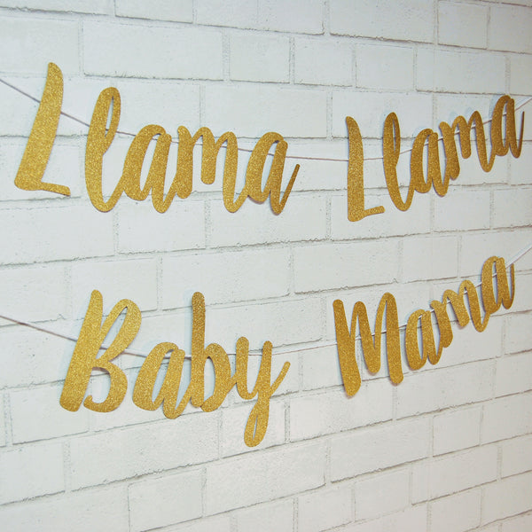 Llama Llama Baby Mama Fiesta Baby Shower Banner