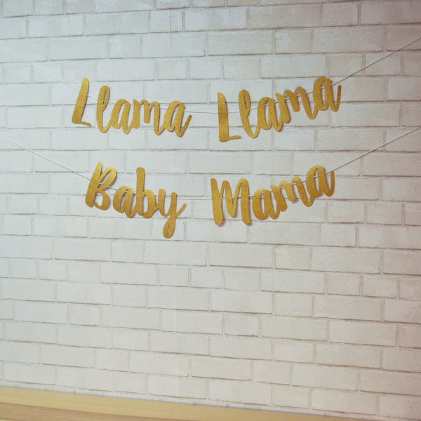 Llama Llama Baby Mama Fiesta Baby Shower Banner