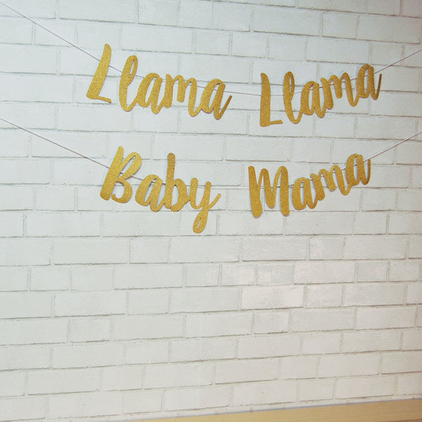 Llama Llama Baby Mama Fiesta Baby Shower Banner