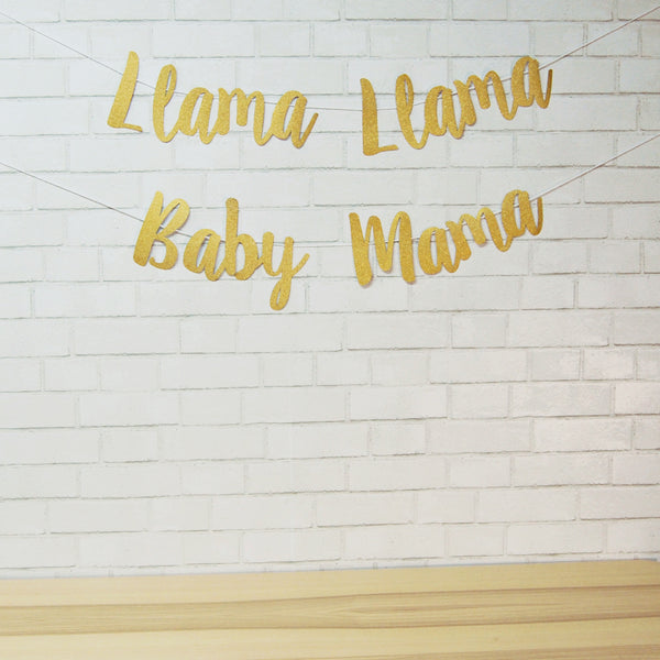 Llama Llama Baby Mama Fiesta Baby Shower Banner