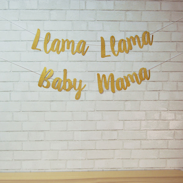 Llama Llama Baby Mama Fiesta Baby Shower Banner