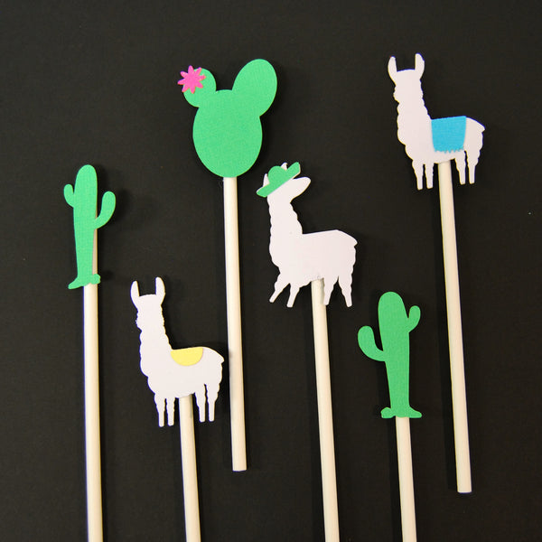 Llama and Cactus Cupcake Toppers