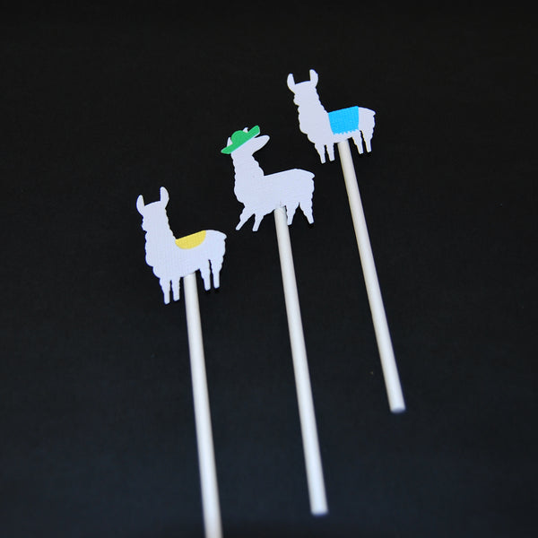 Llama and Cactus Cupcake Toppers