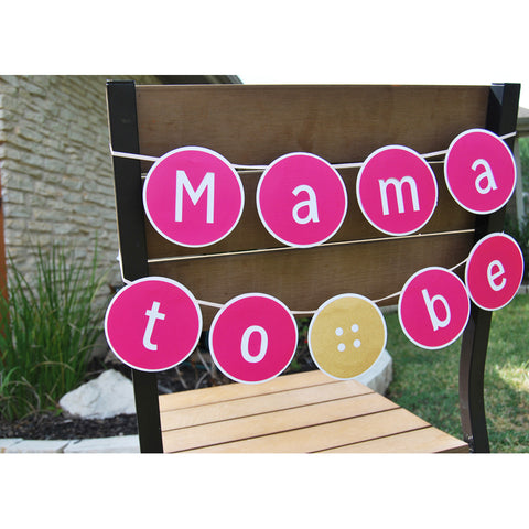 "Cute As A Button" "Mama To Be" Baby Shower Banner