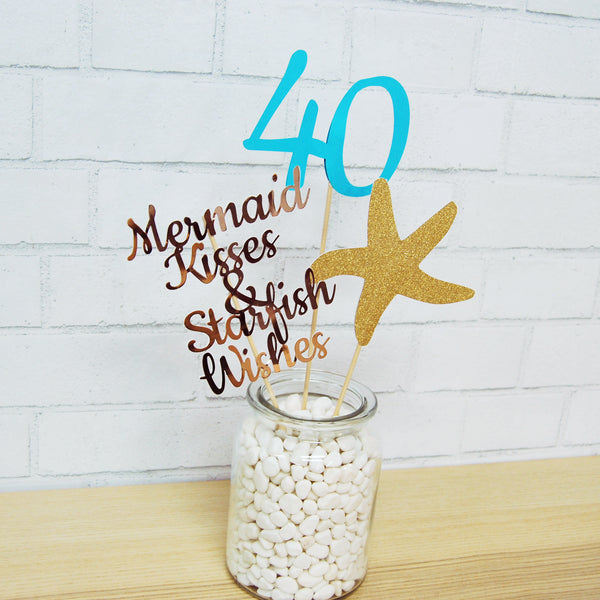 "Mermaid Kisses and Starfish Wishes" Centerpiece