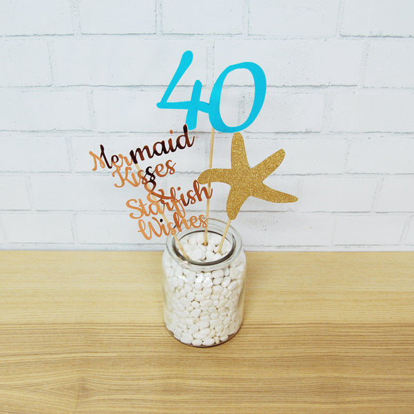 "Mermaid Kisses and Starfish Wishes" Centerpiece