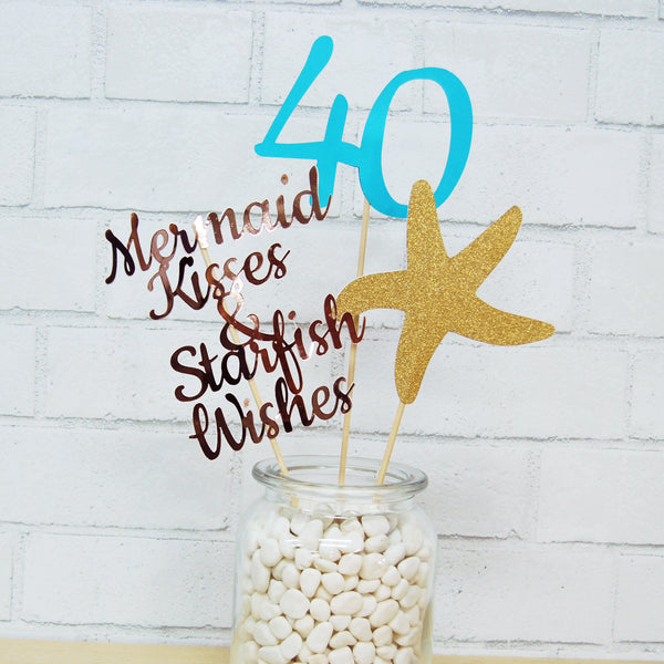 "Mermaid Kisses and Starfish Wishes" Centerpiece