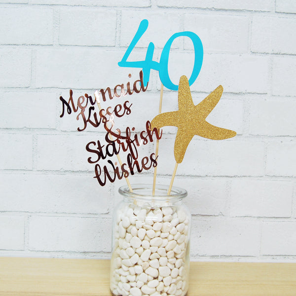 "Mermaid Kisses and Starfish Wishes" Centerpiece