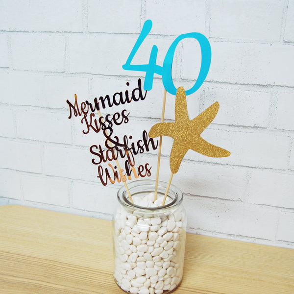 "Mermaid Kisses and Starfish Wishes" Centerpiece