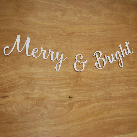 "Merry & Bright" Banner
