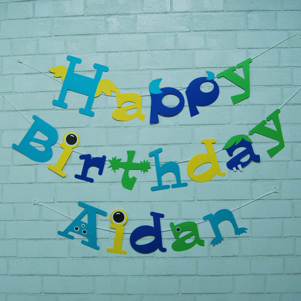 Monster Birthday Banner