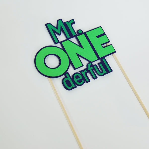 Mr.Onederful Cake Topper