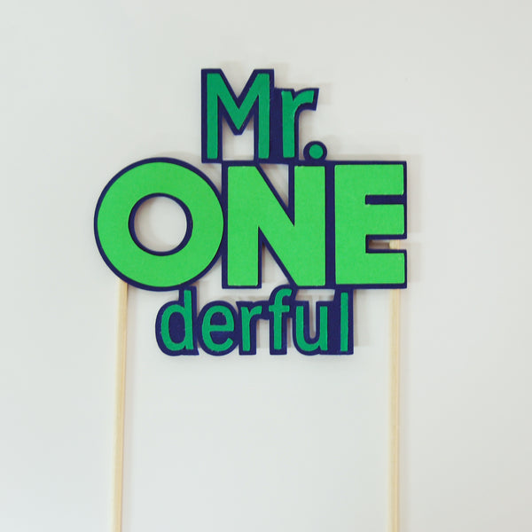 Mr.Onederful Cake Topper